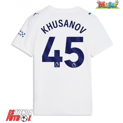 Manchester City Abdukodir Khusanov #45 Tercera Equipación Mujer 2026-27 Manga Corta